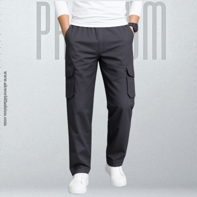 6 Pocket BELT CHINOS CARGO PANTS ( ash )