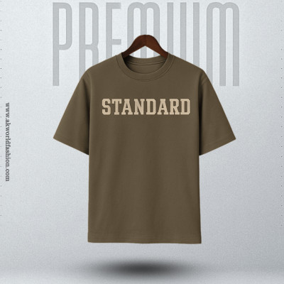 Premium Drop Shoulder T-Shirt (olive) || 1181