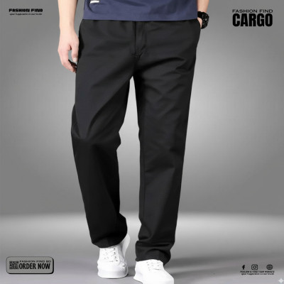 4 Pocket BELT CHINOS CARGO PANTS ( Black )