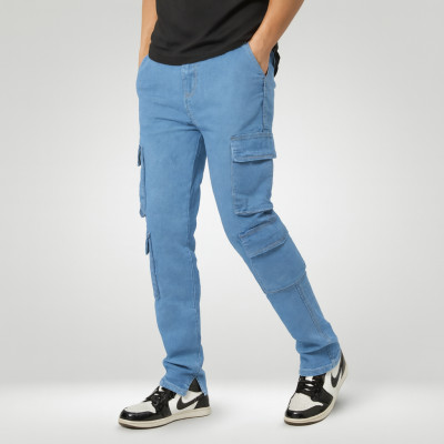Premium Denim Jeans - 8 Pocket (Stitch) (Light Blue)