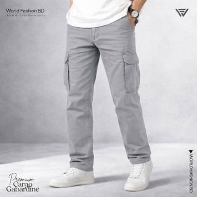 6 Pocket BELT CHINOS CARGO PANTS ( Light Ash )