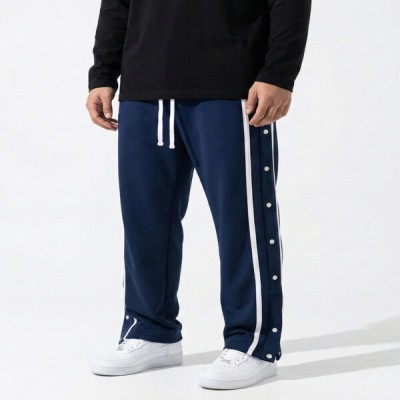 7 Button Trouser - Navy Blue