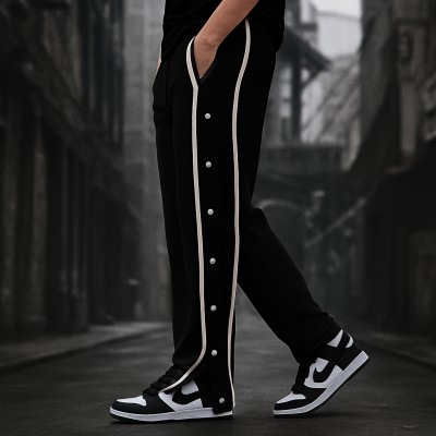 7 Button Trouser - Black