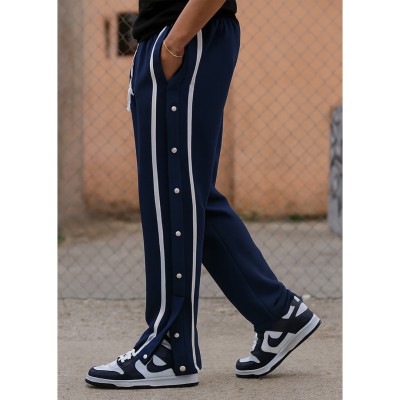 7 Button Trouser - Navy Blue
