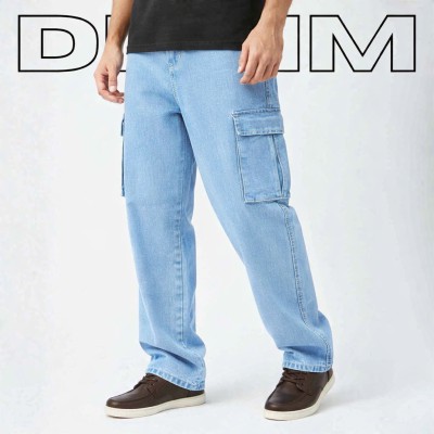 6 Pocket Denim Jeans -  Light Blue