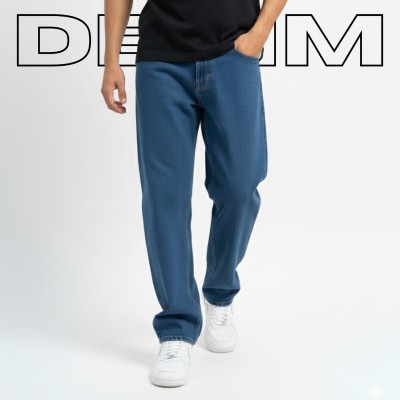 4 Pocket Non-Stitch Denim - Deep Blue