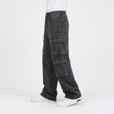 8 Pocket Non-Stitch Denim - DEEP ASH