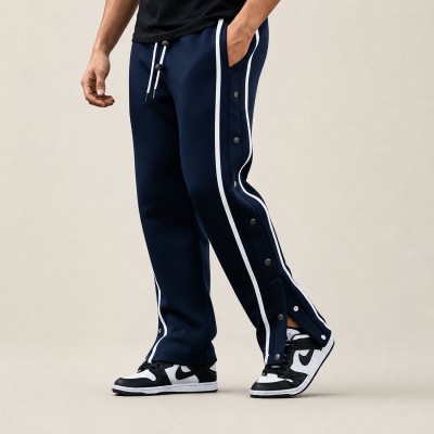 Men's Premium 7 Button Track Pants – Navy Blue