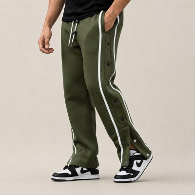 Men's Premium 7 Button Track Pants – Olive