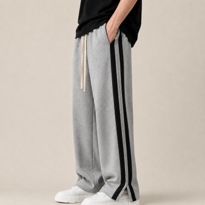 Men's Low Cut Baggy Track Pants – Light Grey