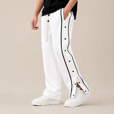 Men's Premium 7 Button Track Pants – White