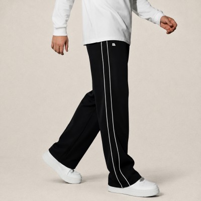 Men's Piping 1 Baggy Track Pants – Black