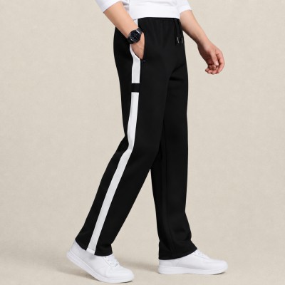 Men's Black Bar Track Pants – Black