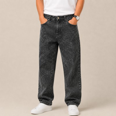 Men's Premium 4 Pocket Baggy Denim Jeans – Acid Wash