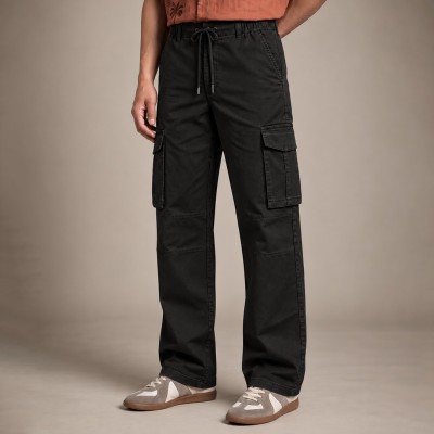 6 Pocket Cargo Pant for Men Black