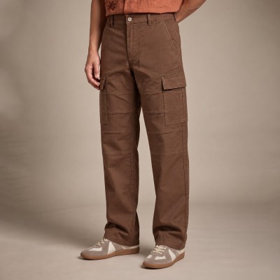 6 Pocket Cargo Pant for Men Coffee Brown