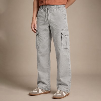 6 Pocket Cargo Pant for Men Light Grey