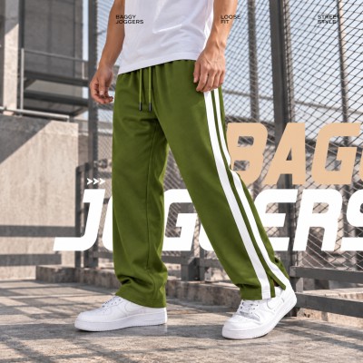 Low Cut Baggy Joggers – Olive