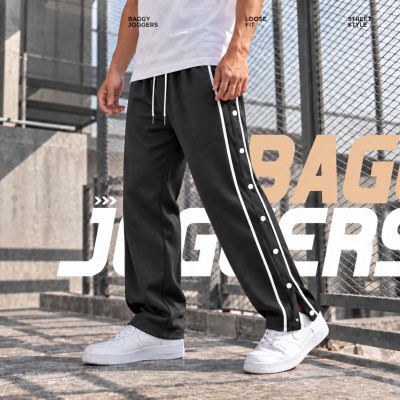 7 BUTTON BAGGY JOGGERS-SURMA